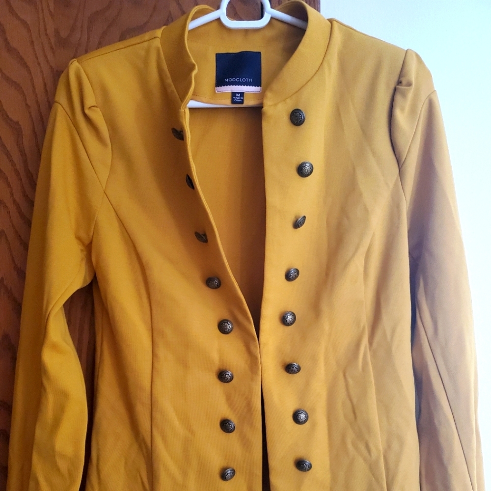 Modcloth blazer size medium, gold